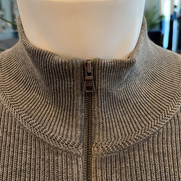 Turtle neck zip down Sweater - Picture 3 of 4